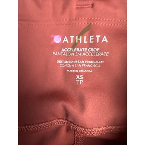 Athleta Accelerated Crop Pant Muted Red Size XS - Picture 5 of 7